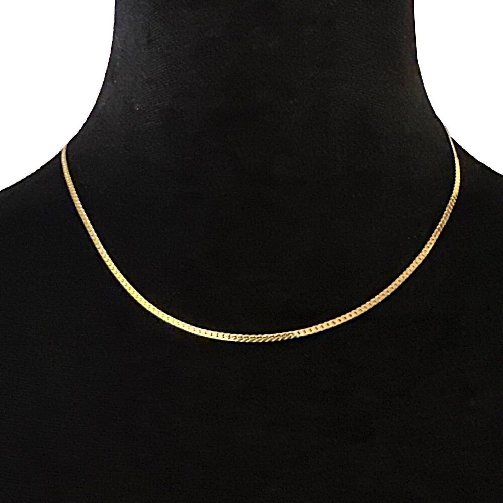 Vintage Gold Tone Chain C Clasp Made in Korea 18 Inch Length